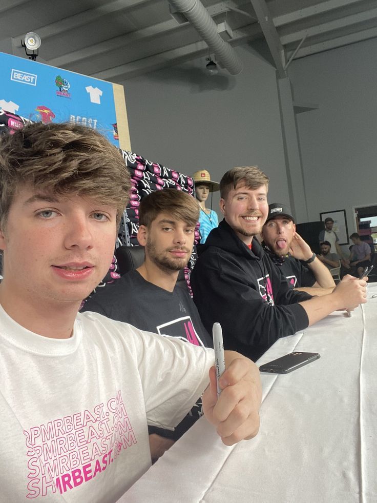 MrBeast team behind the scenes at event 2025