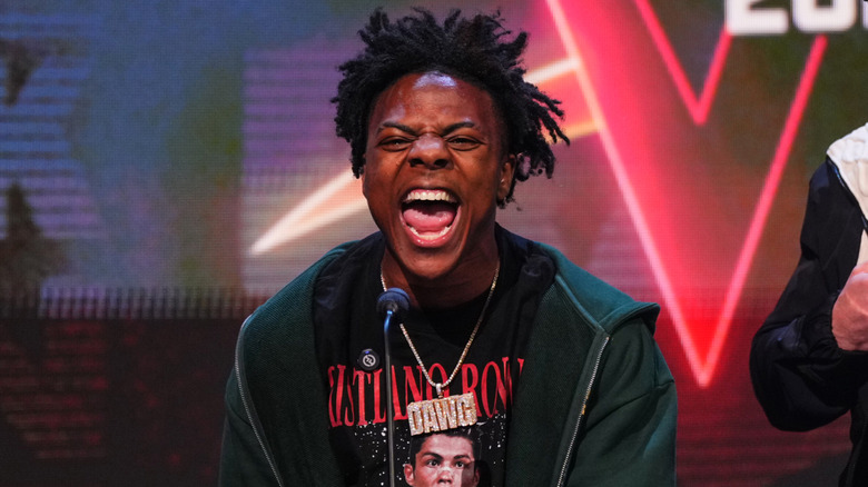 IShowSpeed shouting passionately on stage, symbolizing lessons for future creators about fame and controversy