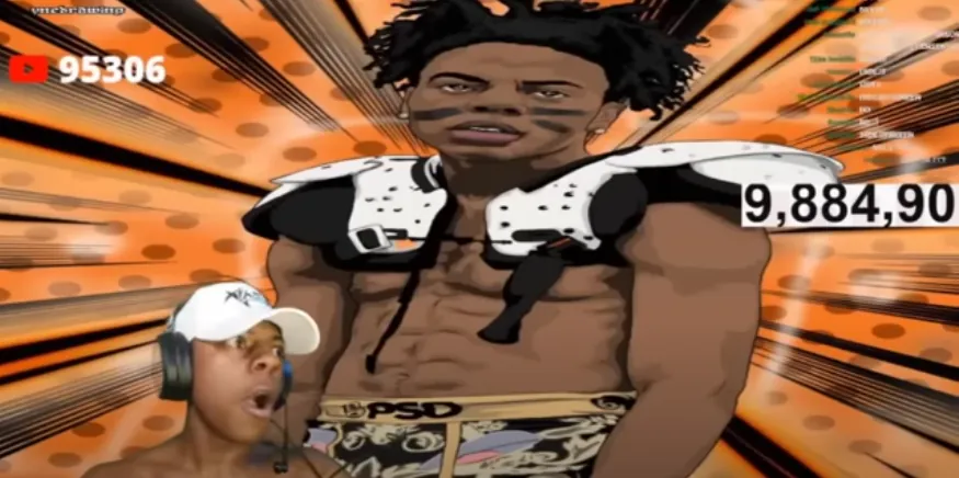 IShowSpeed reacting live with millions of subscribers count rising on screen during stream