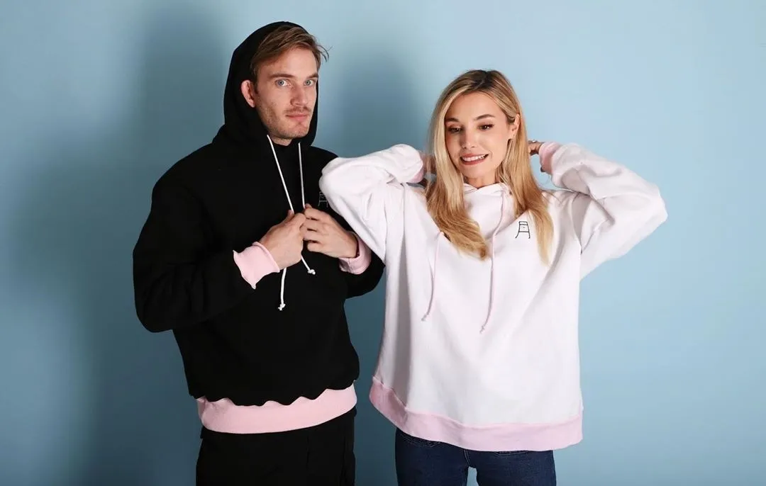 PewDiePie and Marzia together in a casual photo